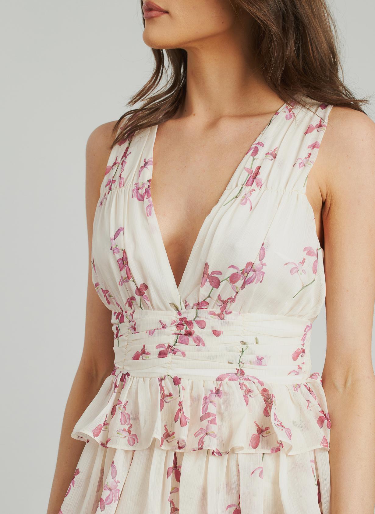 VESTIDO VOLANTES CINTURA FRUNCES